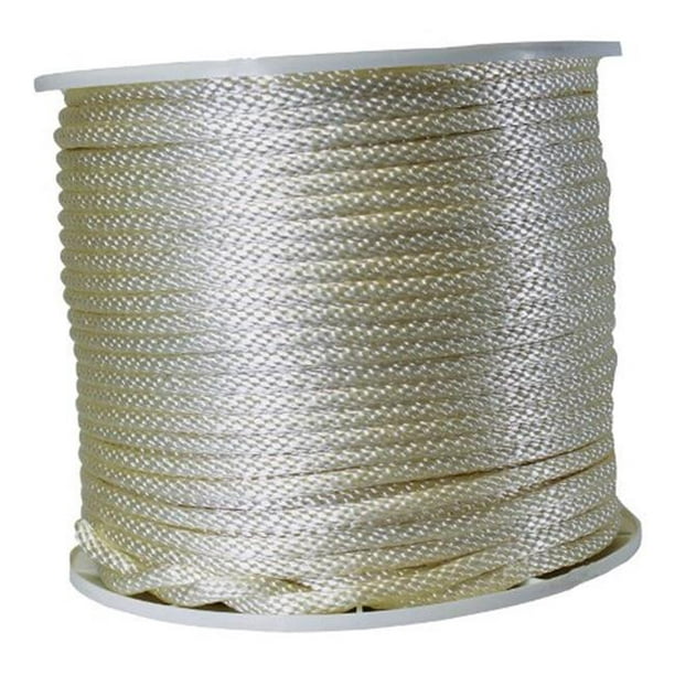 Wellington G1024S0500S Solid Braided Nylon Rope Spool White - 0.37 in. x  500 ft. 