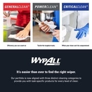 WypAll PowerClean X80 Cloths Heavy Duty Wipes (41043), Jumbo, Extended Use Towels, Blue (1 Roll of 455 Sheets, 455 Sheet Total)