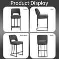 thumbnail image 6 of Usaint Modern C-Shaped Counter Stools Set of 4 Ergonomic Kitchen Bar Stools for Kitchen Island, Counter, Home, Black, 6 of 8