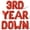 Red, variant on Letter Balloons - 3RD YEAR DOWN 16" Inch Alphabet Letters Foil Mylar Balloon 3rd Birthday Party Banner (Red)