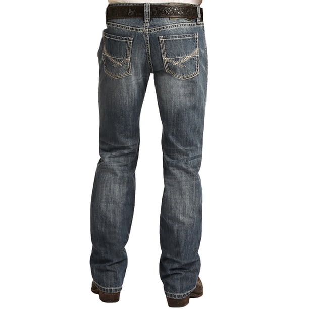 Rock & Roll Denim Pistol Straight Jean - Midnight Reflex Wash, 38x32, Men's Straight Leg Denim