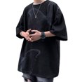 thumbnail image 3 of Camiseta Suelta Media Manga Cuello Redondo Estampado De Moda Casual Verano Top para Hombres Mujeres, 3 of 8