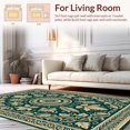 thumbnail image 2 of ODIKA 6' x 9' Machine Washable Non-Slip Area Rug, Middle Eastern Medallion High Traffic Rug, Green, 291991, 2 of 7