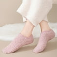 thumbnail image 4 of Women's 3-Pack Fuzzy Grip Socks Low Cut Non-Slip Soft Lounge Slipper Socks - Multicolored-2, 4 of 5