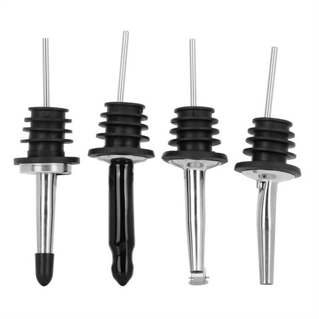 

Feoflen Wine Pourer Liquor Pourer 4Pcs 304 Stainless Steel Wine Liquid Pourer Wine Pour Set Bar Supplies