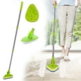 thumbnail image 3 of Scrub Cleaning Brush with Long Handle 3 in 1 Shower Cleaning Brush Tub Tile Scrubber Brush Extendable Multifunctional 180° Rotatable Triangle Cleaning Mop for Bathroom Bathtub, 3 of 10