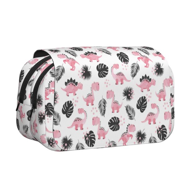 Easygdp Cute Dinosaur para Estuche de Lápices con Tapa Flip, Suministros de Oficina y Universidad para Adolescentes y Adultos
