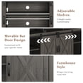 thumbnail image 6 of 58" Farmhouse Double-Door Three-Layer TV Cabinet in Dark Gray Living Room Tv Stand Entertainment Media TV Center, 6 of 7