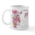 thumbnail image 2 of CafePress - 80Th Birthday Crocus Gift Mug Mugs - 11 oz Ceramic Mug - Novelty Coffee Tea Cup, 2 of 6