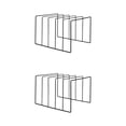 thumbnail image 1 of Eigraketly Turntable Record Storage Shelf Magazine Storage Stand Record Rack Negro 2Conjunto, 1 of 1