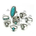 thumbnail image 3 of Juego de 8 anillos de plata vintage para mujer con combinación de anillos por encima de los nudillos Wmkox8yii  fajkfhkj5577, 3 of 4