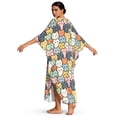 thumbnail image 2 of Xixirimido Cute Cartoon Cats Print Kaftan Dresses for Women Plus Size V-Neck Moo Moos Batwing Sleeve Caftan Beach Dress Bathing Suit Cover-Up Loungewear, 2 of 7