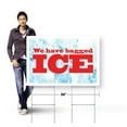 thumbnail image 4 of We Have Bagged Ice Yard Sign 5 Pack of 24 Inch x 36 Inch Single Sided Weatherproof Heavy-Duty Plastic with Stake | Refreshing Supplies, Local Shops, Bold Signage | Made in USA, 4 of 7