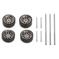 thumbnail image 2 of HILABEE 4 Pack Front And Rear Tires & Wheel Rims Set with 11mm Hubs Accessorios for 1/64 B5, 2 of 8