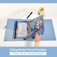 thumbnail image 5 of 2 Pack Flip Folders with Clear PVC Window Binder Pouches 3-Ring Binder Organizer for Office & Home Vintage Style Vase, 5 of 6
