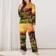 thumbnail image 2 of Balery Oil Painting Style Pasture Cow Conjunto de Pijama con Estampado para Mujer, Conjunto de Dos Piezas con Manga Larga, Ropa de Dormir Suave con Bolsillos, Pijamas Cómodos-X-Large, 2 of 7