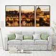 thumbnail image 2 of IDEA4WALL 3 Piece Framed Canvas Wall Art for Living Room, Bedroom Italy City Landscape Canvas Prints for Modern Home Decoration Ready to Hang, 2 of 4