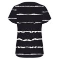 thumbnail image 5 of SMihono Hauts pour Femmes Été Mode Décontractée Col Montant Imprimé Pétale Manches Courtes - T-Shirts Grande Taille, 5 of 5
