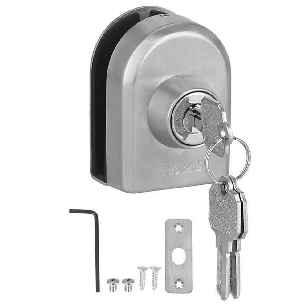 Frameless Glass Door Locks Push Sliding Door Lock