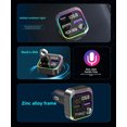 thumbnail image 5 of PD 30W USB C Car Charger Bluetooth 5.3 with QC3.0 Fast Charging, Dual USB Multi-Port Adapter, Wireless Music Play, Zinc Alloy Frame, Ambient Light, Compatible with iPhone Android Devices, 5 of 10