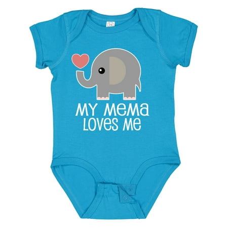 

Inktastic My Mema Loves Me for Grandchild Gift Baby Boy or Baby Girl Bodysuit