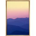 thumbnail image 3 of PixonSign Framed Canvas Print Wall Art Purple Mountain Silhouette Nature Wilderness Illustrations Modern Art Rustic Relax/Calm Multicolor Ultra for Living Room, Bedroom, Office - 24"x36" Natural, 3 of 5