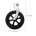 thumbnail image 3 of OUNONA Lot de 1 Roue de Fauteuil Roulant Noire 30.00X20.00X7.00CM avec Roulement Rotation Stable Entraînement Roues avant de Fauteuil Roulant, 3 of 8