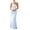 Sky Blue, variant on ShomPort Womens Bodycon Maxi Dress with Scarf Strapless Tube Flowy Cocktail Party Vacation Wedding Guest Dress