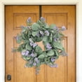 thumbnail image 6 of Bcylexb 13 Inch Artificial Green Wreaths for Front Door, Realistic Fake Eucalyptus Wreath Greenery Wreath with Flowers for All Seasons Home Wall Window Decorations, 6 of 7