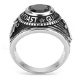 thumbnail image 2 of United States US Coast Guard Ring - USCG Military Rings Silver Blue Stone, 2 of 5