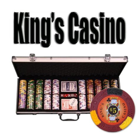 Pick Chips! New 500 Kings Casino 14g Clay Poker Chips Set Black Aluminum Case 