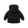 thumbnail image 3 of GYRATEDREAM Toddler Baby Winter Fleece Thicken Coats Boys Girls Teddy Bear Hooded Windproof Padded Jacket Outerwear Kids Warm Lined Zipper Down Jacket for 1-7 Years, 3 of 5