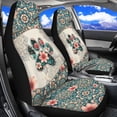 thumbnail image 3 of Jeiento Cute Paw Car Seat Covers Set of 2 Breathable Boho Flower Front Seat Cover Removable Automotive Accessories Elastic Fabrics Universal for Cars Truck SUV Van, Easy to Clean, 3 of 7