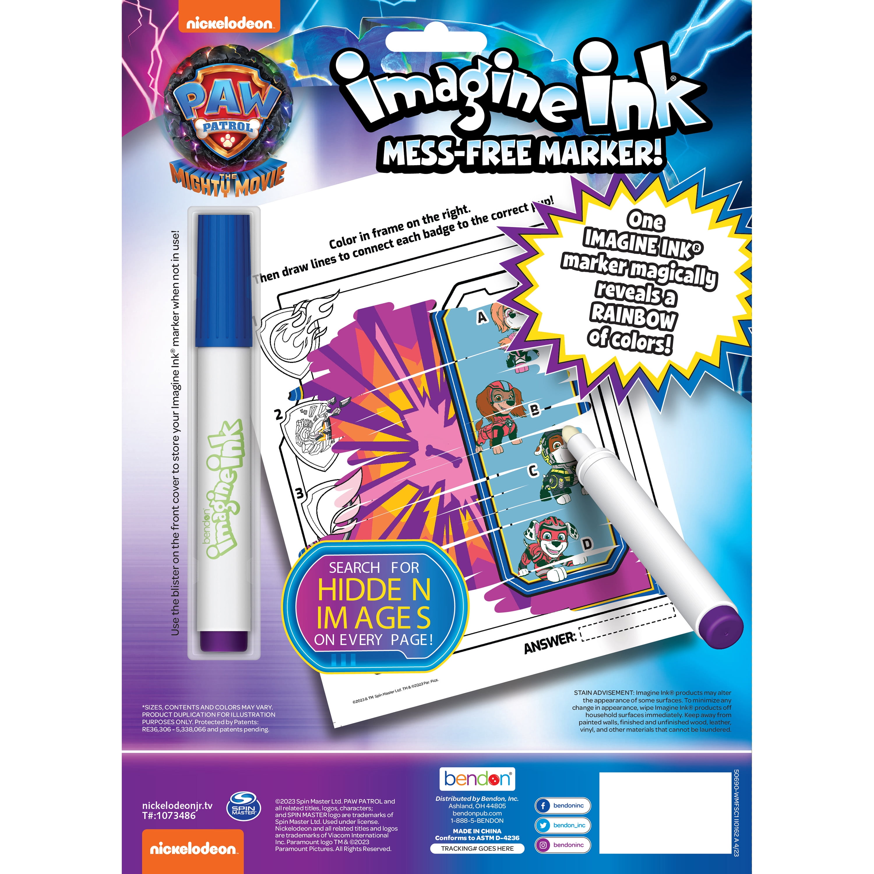 PAW Patrol Mighty Pups 16 Page Imagine Ink Coloring Book, Paperback, by Bendon