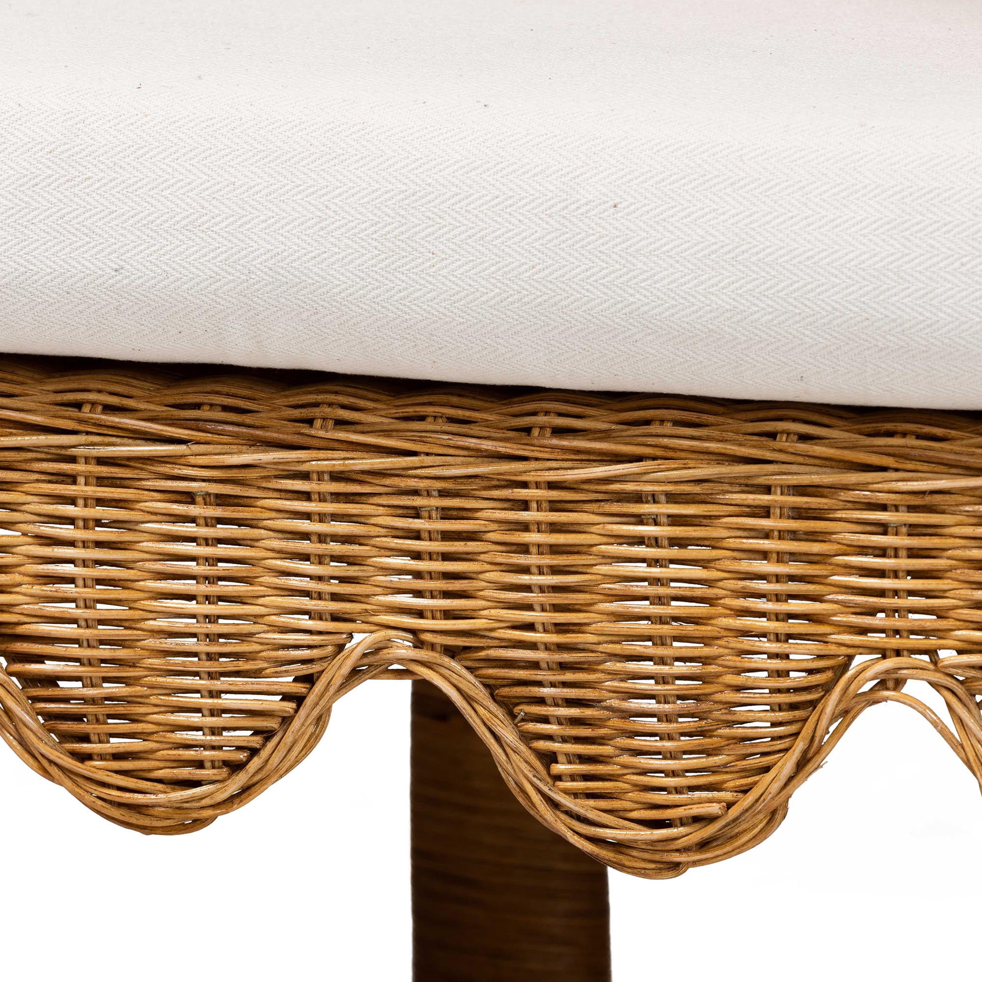 bali & pari Serenay Boho Dining Bench, 77", Natural Rattan