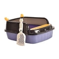 thumbnail image 4 of Inodoro abierto para mascotas, lavabo para arena para gatos, arenero para gatos, inodoro para gatitos, cuña, caja de arena para gatos de lados altos p violeta m, 4 of 8