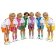 thumbnail image 6 of Boys Performance Outfit Cheerleader Dance for Kindergarten Graduation Short Sleeve Shirt Tee Shorts Set Graduation Ceremony Outfit Party Dress up 12-13 Years, 6 of 6