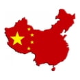 thumbnail image 2 of China Map Flag Wall Mural Decal by Wallmonkeys Vinyl Peel and Stick Graphic (48 in W x 43 in H), 2 of 4