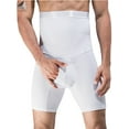 thumbnail image 5 of PULLIMORE Mens Tummy Control Shapewear Shorts High Waist Slimming Body Shaper Boxer Briefs (L, White), 5 of 10