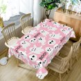 thumbnail image 2 of Duangreer Halloween Theme Rectangle Tablecloth, Pink Cute Ghost Print Table Cover with Waterproof Wrinkle Resistant for Party Decorations, 60 x 84 Inch, 2 of 6