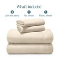 thumbnail image 3 of Bare Home Microplush Fleece Sheet Set - Ultra Soft - Deep Pocket - Twin XL, Sand, 3 of 9