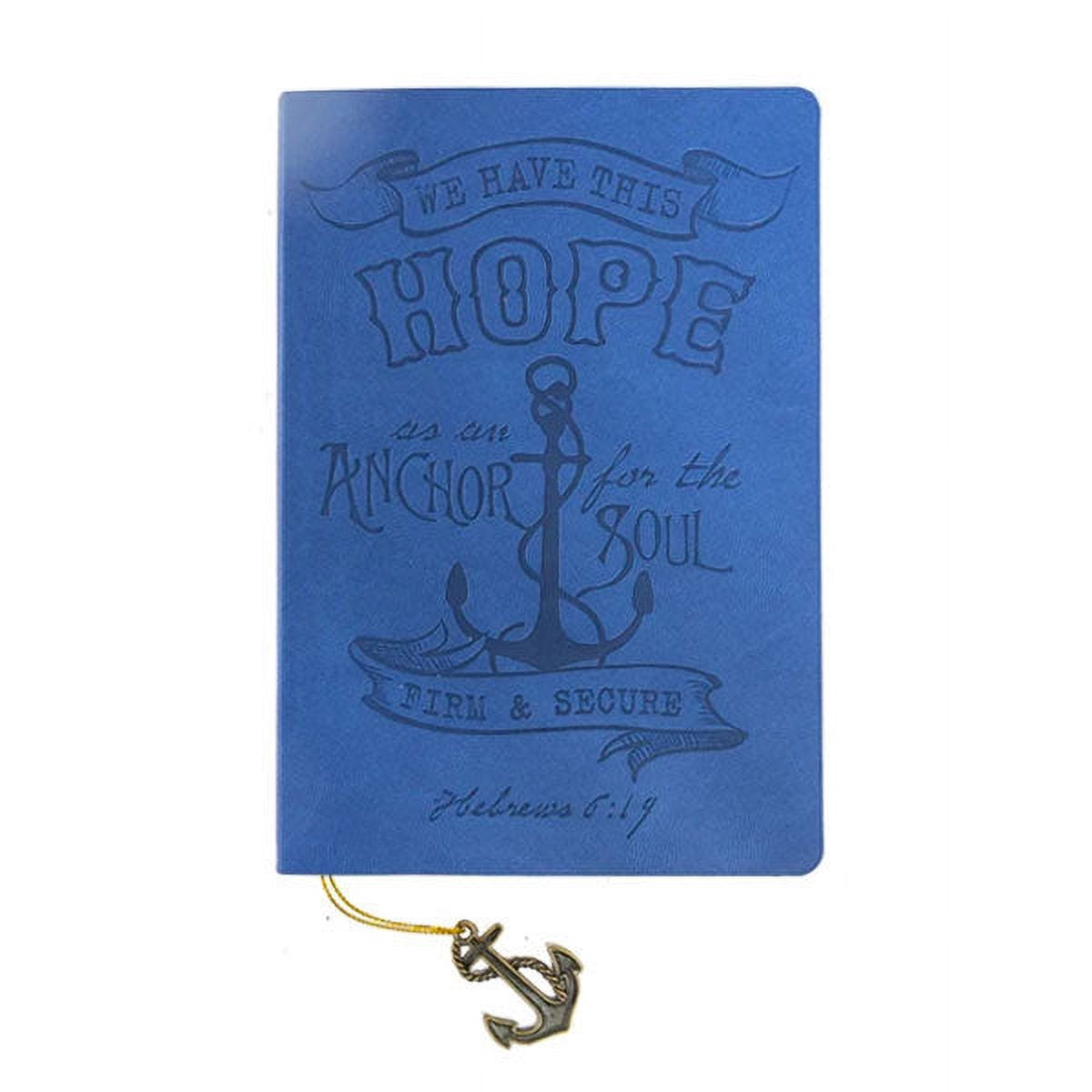 Dangle Journal : Leather Wrapped Blue Hope Anchor, Anchor Charm
