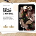 thumbnail image 4 of CIMAXIC 6pcs Musical Instrumen Belly Dance Copper Finger Cymbals Percussion Cymbals Dancing Props Percussion Instrument (Golden),2.17"X2.17"X0.2", 4 of 5