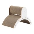 thumbnail image 3 of Arch Bridge Cat Scratcher Board Corrugated Stable Recyclable Cat Scratcher Board White Size M, 3 of 8