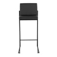 thumbnail image 4 of LumiSource Black Steel, Black PU Fuji High Back Barstool - Set of 2, 4 of 8