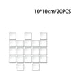 thumbnail image 4 of Injueey Adhesivo de pared de mosaico de 10 piezas, pegatina de decoración para el hogar, adorno de habitación, pegatina de azulejo Decoración del hogar Transparente 10*10*20 piezas, 4 of 6