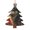 Christmas Tree Shape, variant on Wolf Hunting Retro USA Flag Wooden Christmas Ornament Angel Shape,Xmas Tree Hanging Decoration 6 PCS