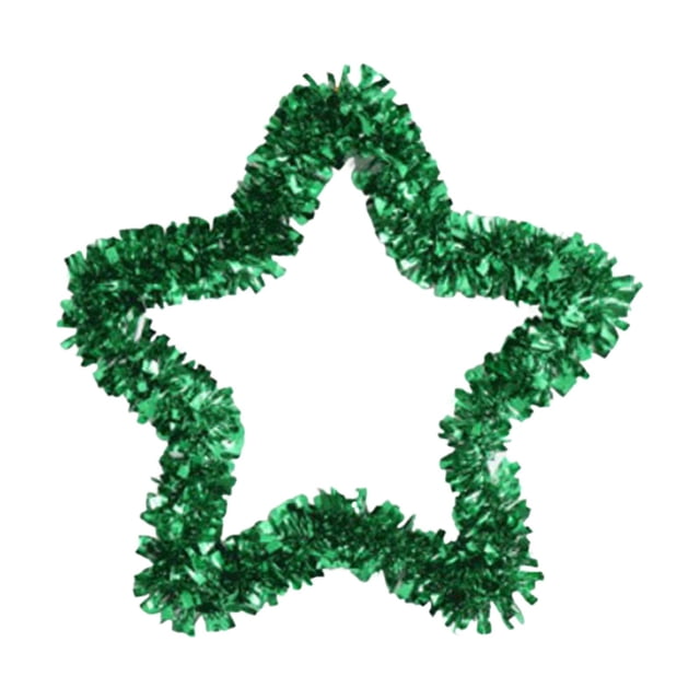 Guirnalda de pentagrama con forma de estrella, colgante decorativo para puerta de entrada. Verde