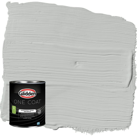 Glidden One Coat Solitary State / Gray Semi-Gloss Interior Paint with Primer, 1 Quart