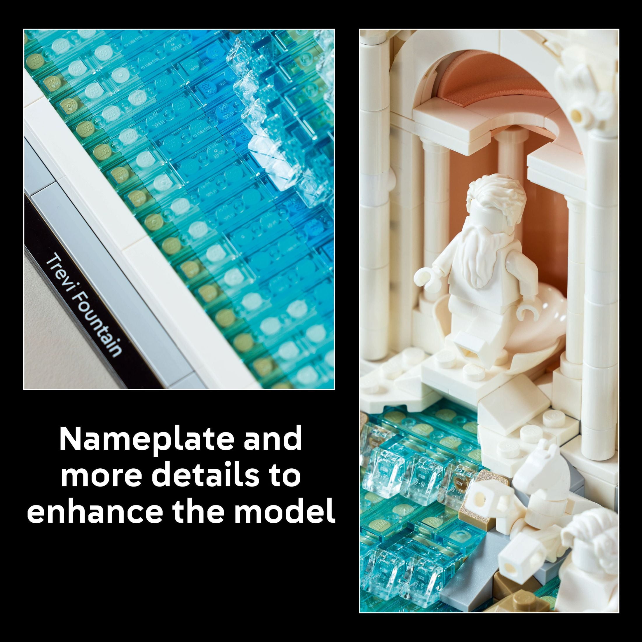LEGO Architecture Trevi Fountain Building Set - Collectible 3D Puzzle of Italian Landmark Model for Display - DIY Arts and Craft for Adults - Gift for Wedding - 21062